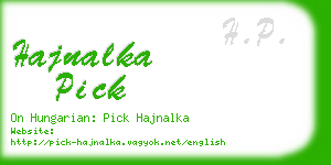 hajnalka pick business card